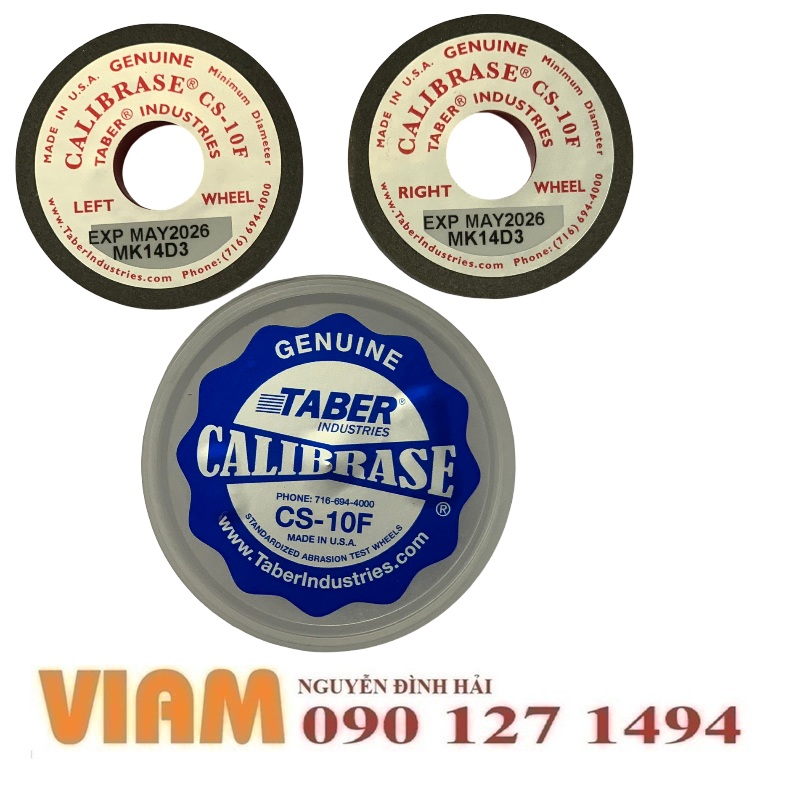 Đá mài Taber CS-10F – Giải pháp kiểm tra mài mòn nhẹ, độ chính xác cao