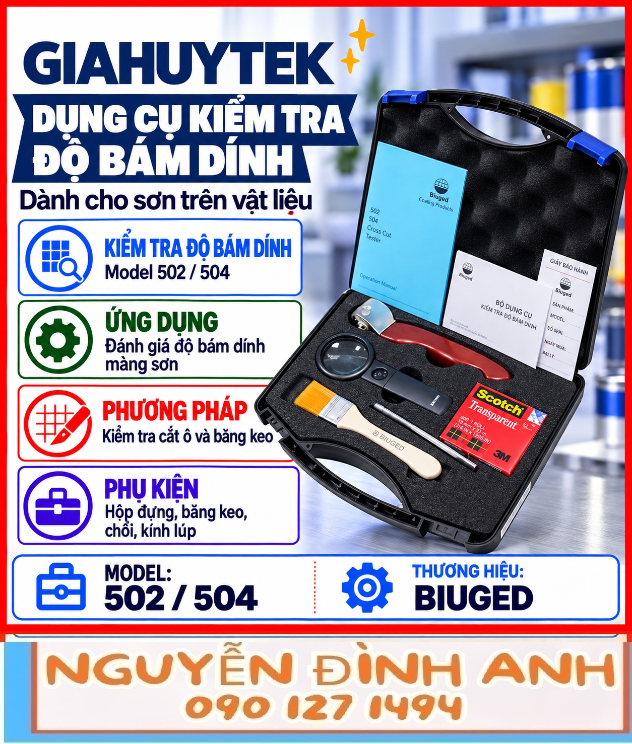 BGD 502 và 504: kiểm tra sơn trước nghiệm thu