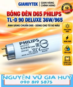 Bóng đèn Philips MASTER TL-D 90 De Luxe 36W/965 dùng đối chiếu nguồn so màu D65